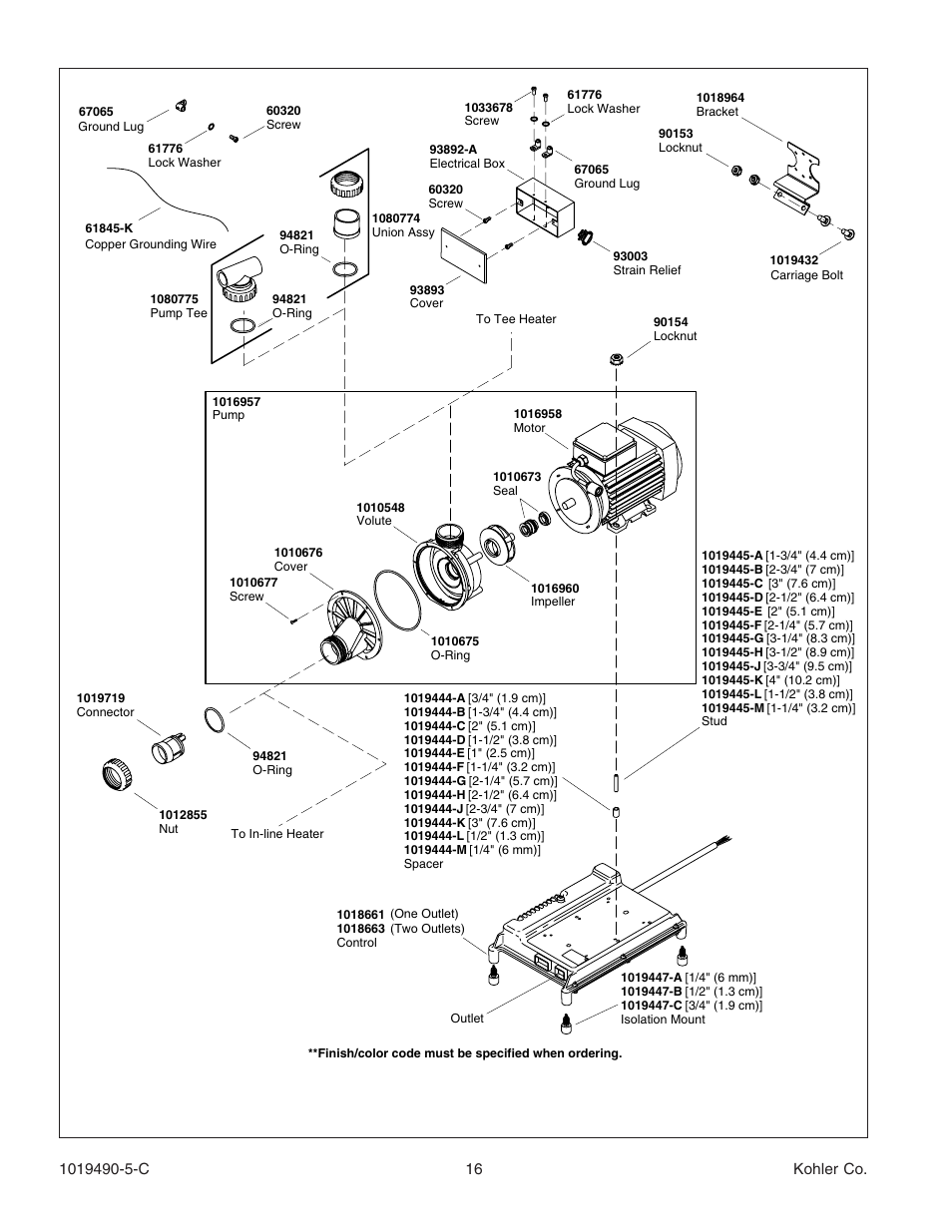 Kohler Bath Whirlpool K-812-N1 User Manual | Page 16 / 56
