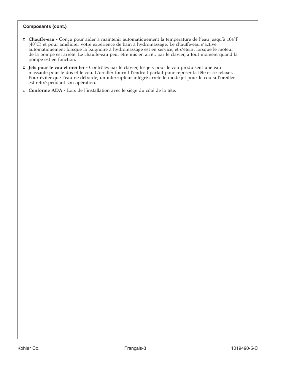 Kohler Bath Whirlpool K-812-N1 User Manual | Page 21 / 56