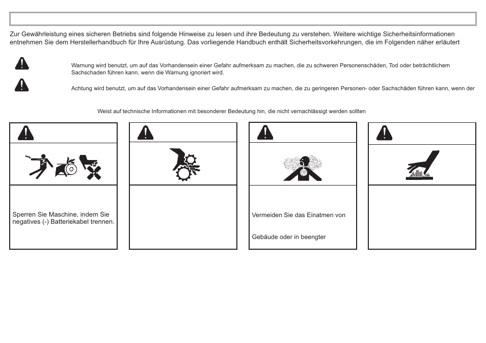 Warnung | Kohler KD625-2 User Manual | Page 10 / 136