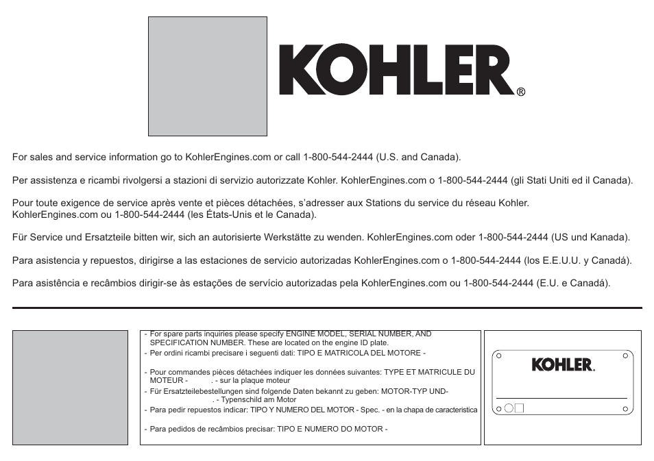 Kohler KD625-2 User Manual | Page 135 / 136