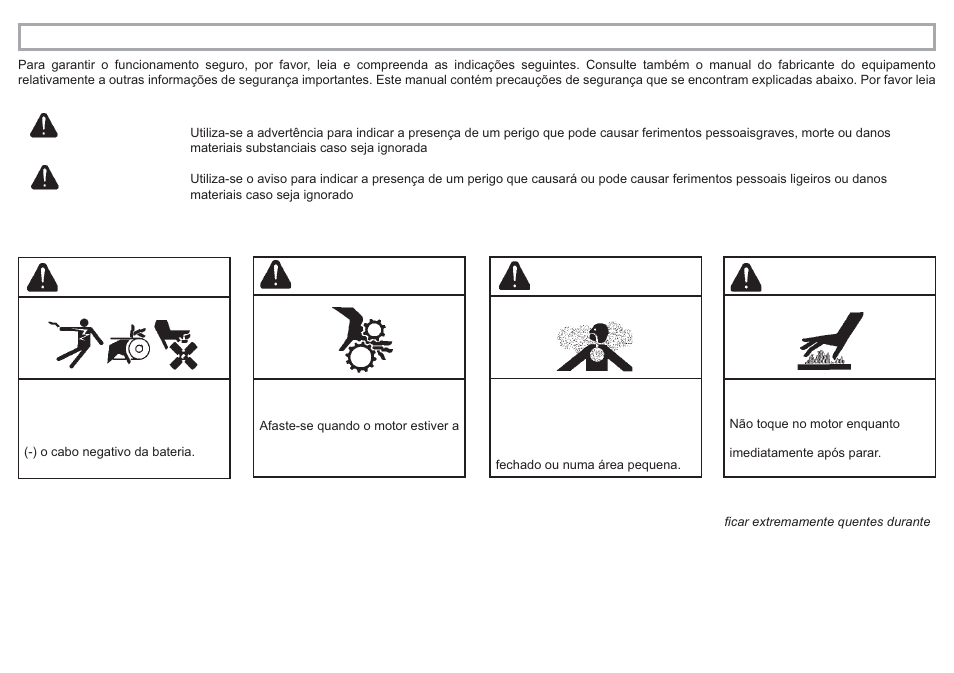 Advertência | Kohler KD625-2 User Manual | Page 14 / 136