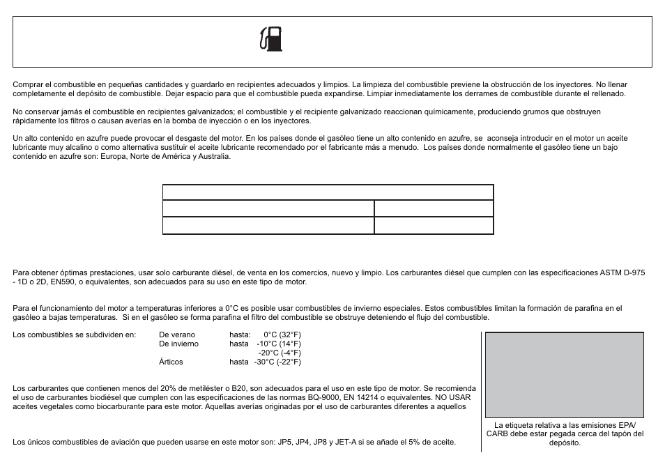 Combustible, Api cf, Api cf4 - cg4 | Kohler KD625-2 User Manual | Page 46 / 136