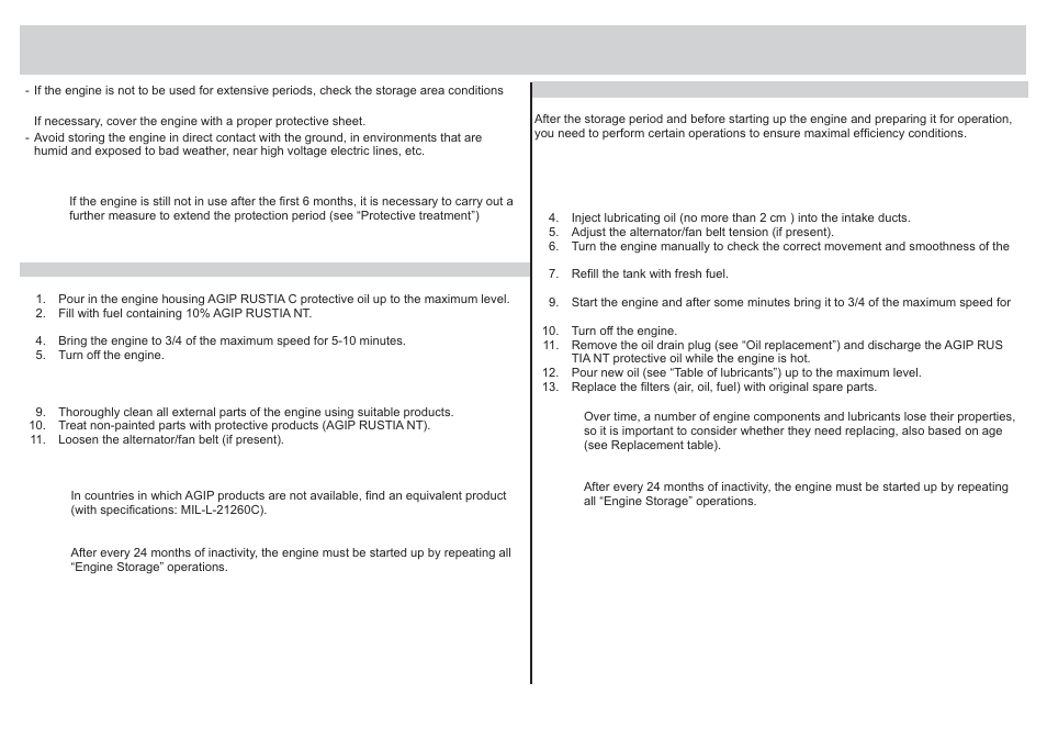 Engine storage | Kohler KD625-2 User Manual | Page 83 / 136