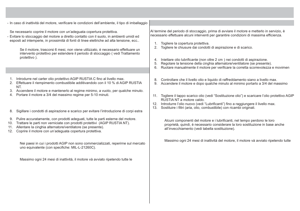 Stoccaggio motore | Kohler KD625-2 User Manual | Page 84 / 136