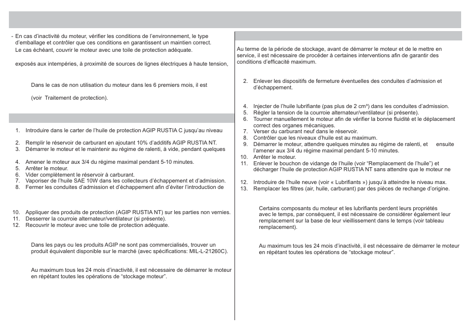 Stockage du moteur | Kohler KD625-2 User Manual | Page 85 / 136