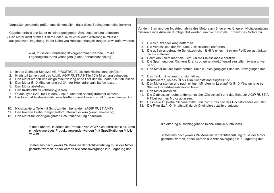 Lagerung des motors | Kohler KD625-2 User Manual | Page 86 / 136