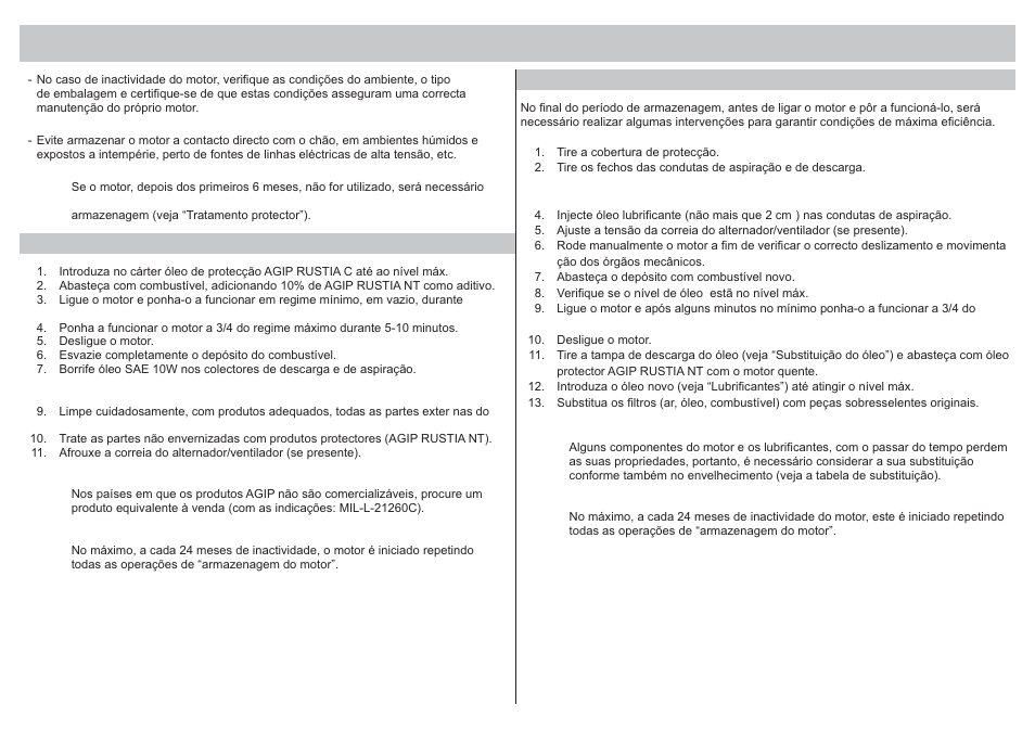 Armazenagem do motor | Kohler KD625-2 User Manual | Page 88 / 136