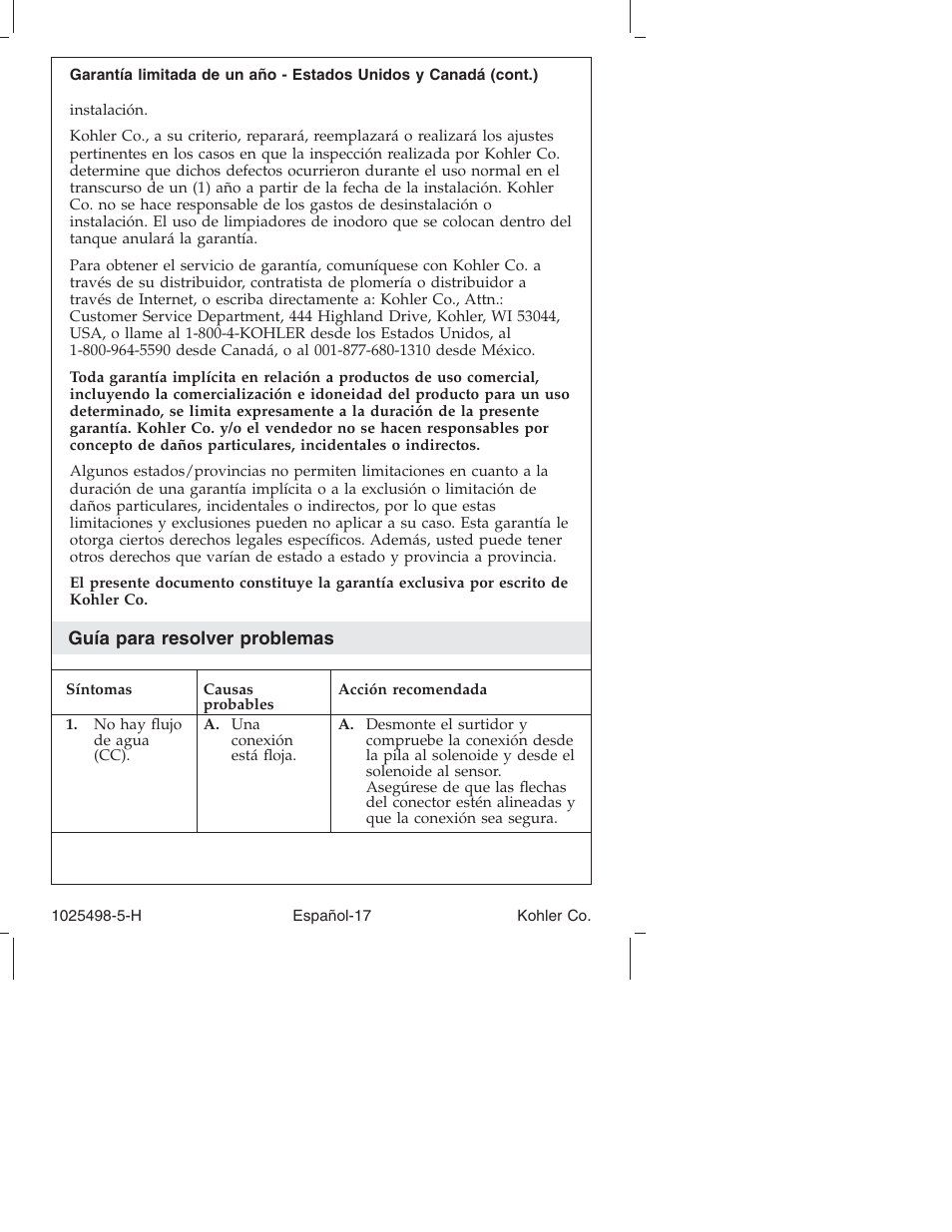 Kohler Electronic Faucet k-10950 User Manual | Page 66 / 76