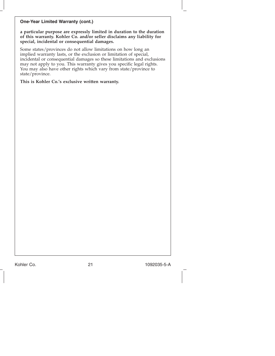 Kohler Toilet and Bidet Seat K-3607 User Manual | Page 21 / 76