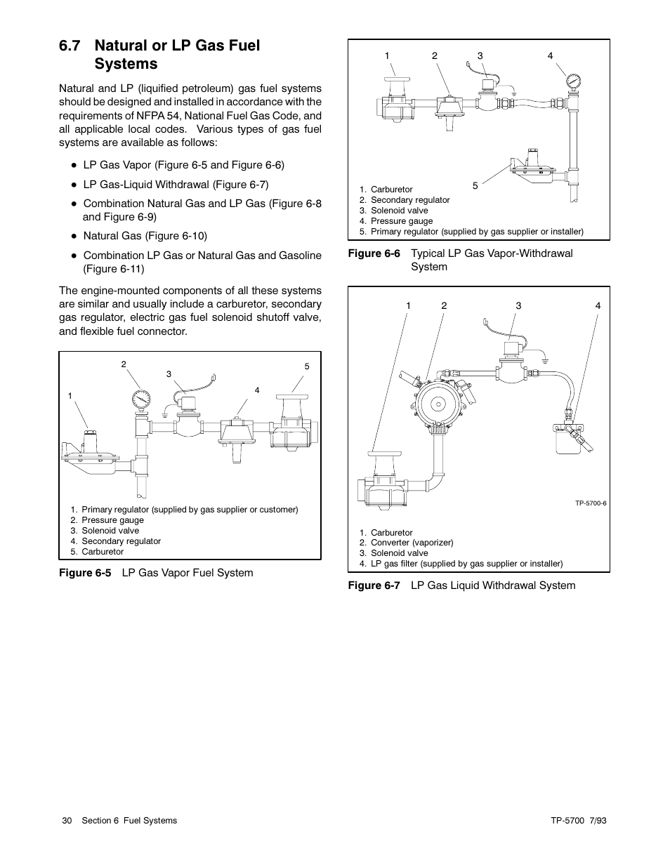 7 natural or lp gas fuel systems | Kohler Generator Sets 20--2800 kW User Manual | Page 42 / 56