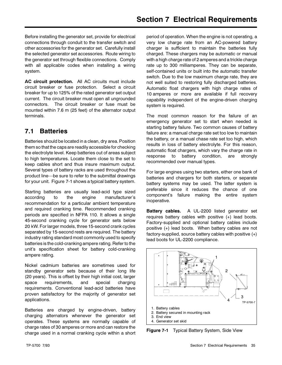 1 batteries | Kohler Generator Sets 20--2800 kW User Manual | Page 47 / 56