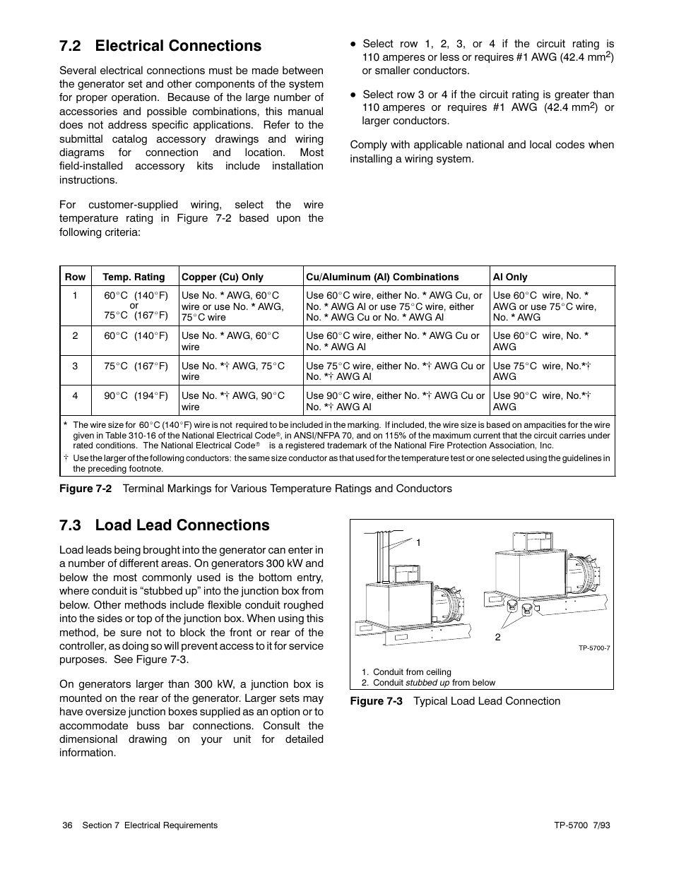 2 electrical connections, 3 load lead connections | Kohler Generator Sets 20--2800 kW User Manual | Page 48 / 56