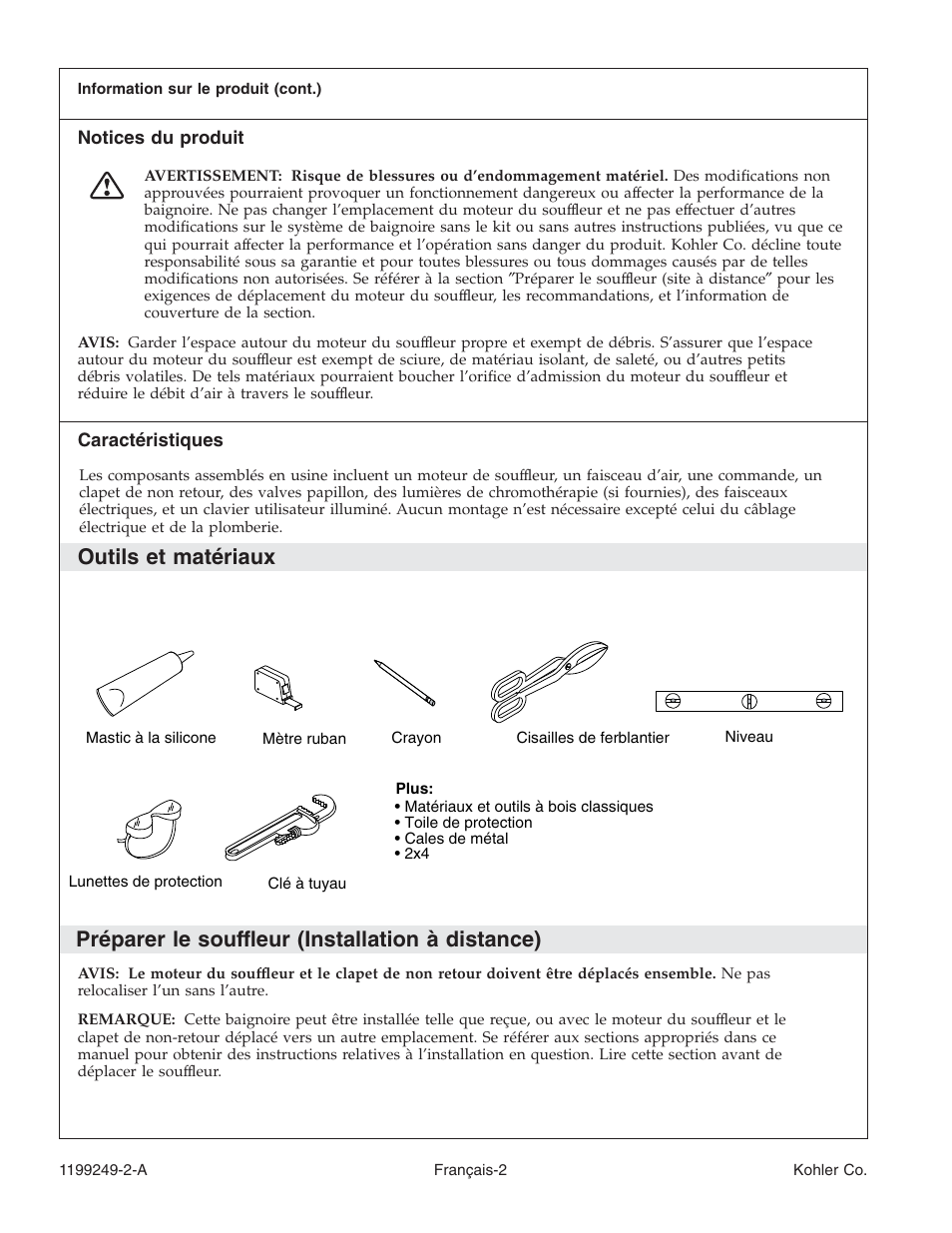 Kohler Bath with Airjets 1199249-2-A User Manual | Page 22 / 64