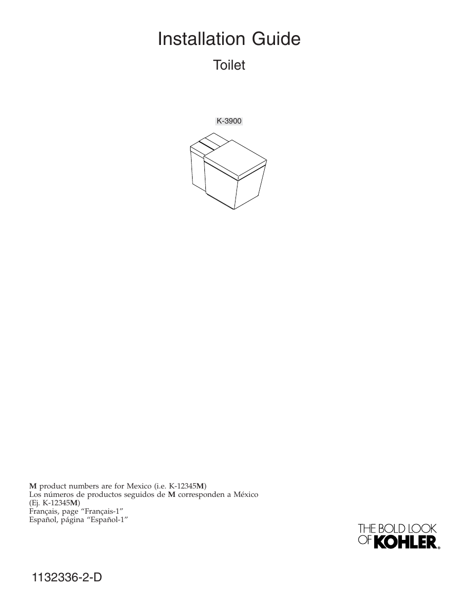 Kohler Toilet K-3900 User Manual | 68 pages