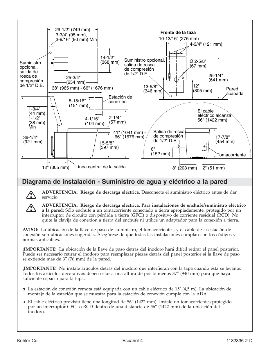 Kohler Toilet K-3900 User Manual | Page 47 / 68