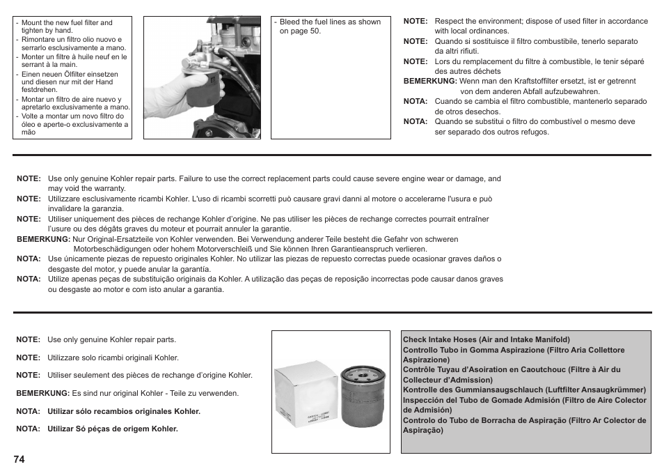 Kohler KD425-2 User Manual | Page 74 / 136