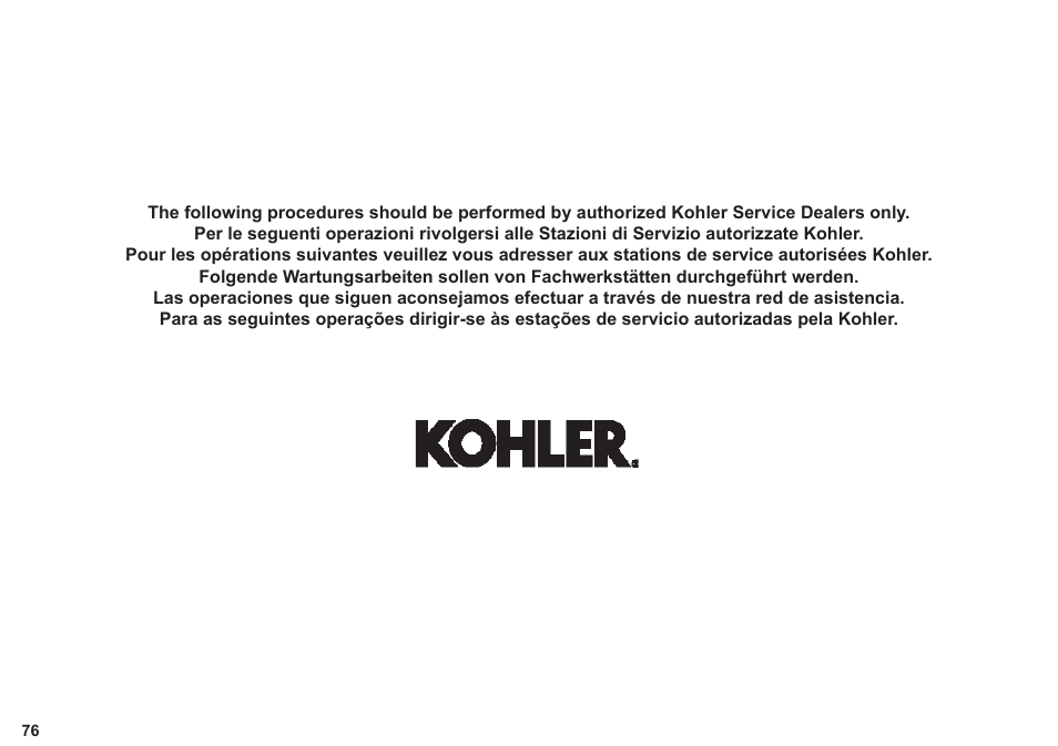 Kohler KD425-2 User Manual | Page 76 / 136