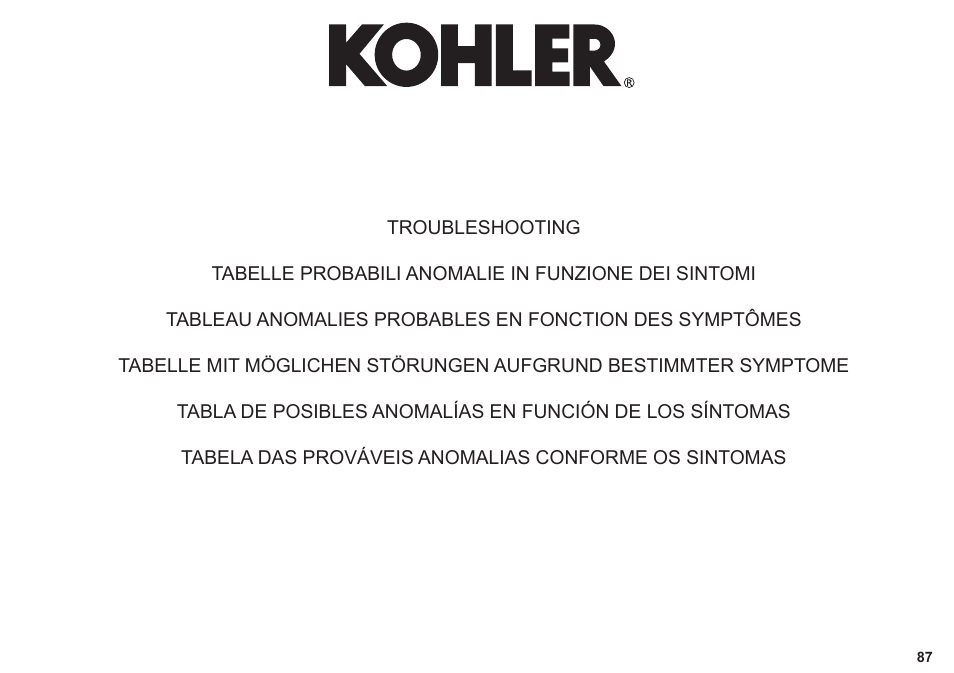 Kohler KD425-2 User Manual | Page 87 / 136