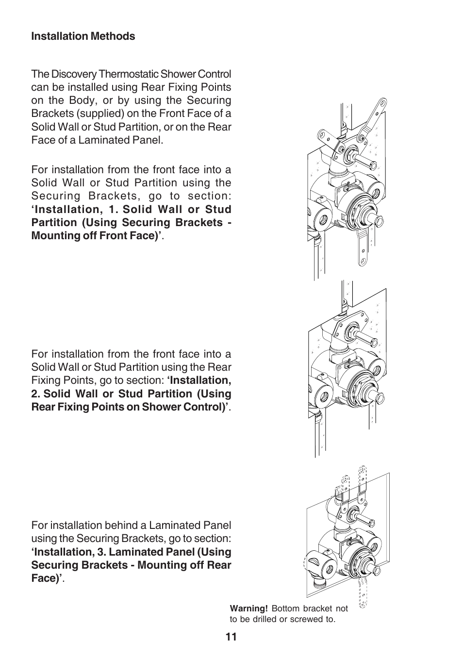 Installation methods | Kohler Discovery User Manual | Page 11 / 28