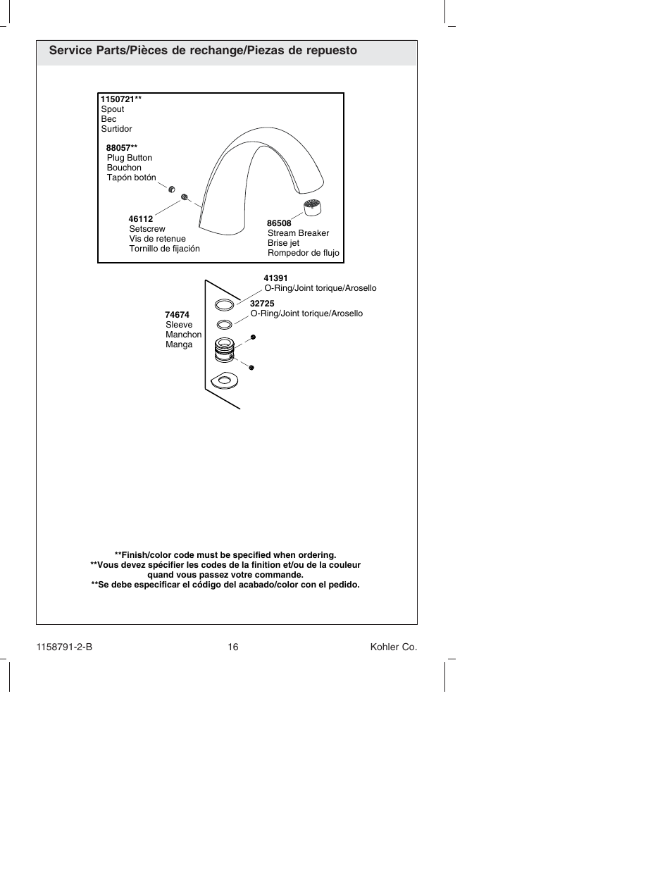 Kohler Bath Deck Mount Faucet K-T 45115 User Manual | Page 16 / 20