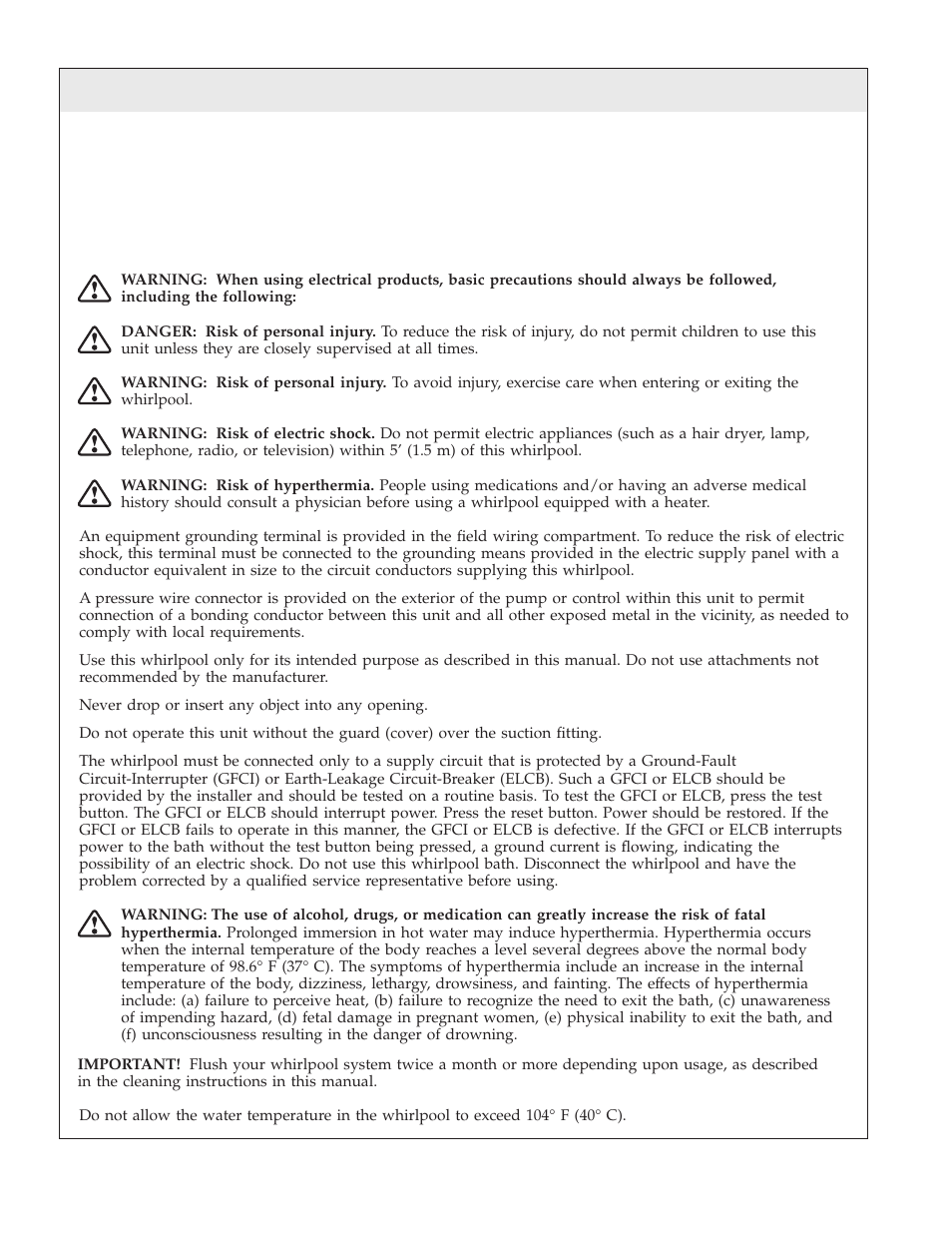 Operating instructions | Kohler K-1111 User Manual | Page 2 / 60