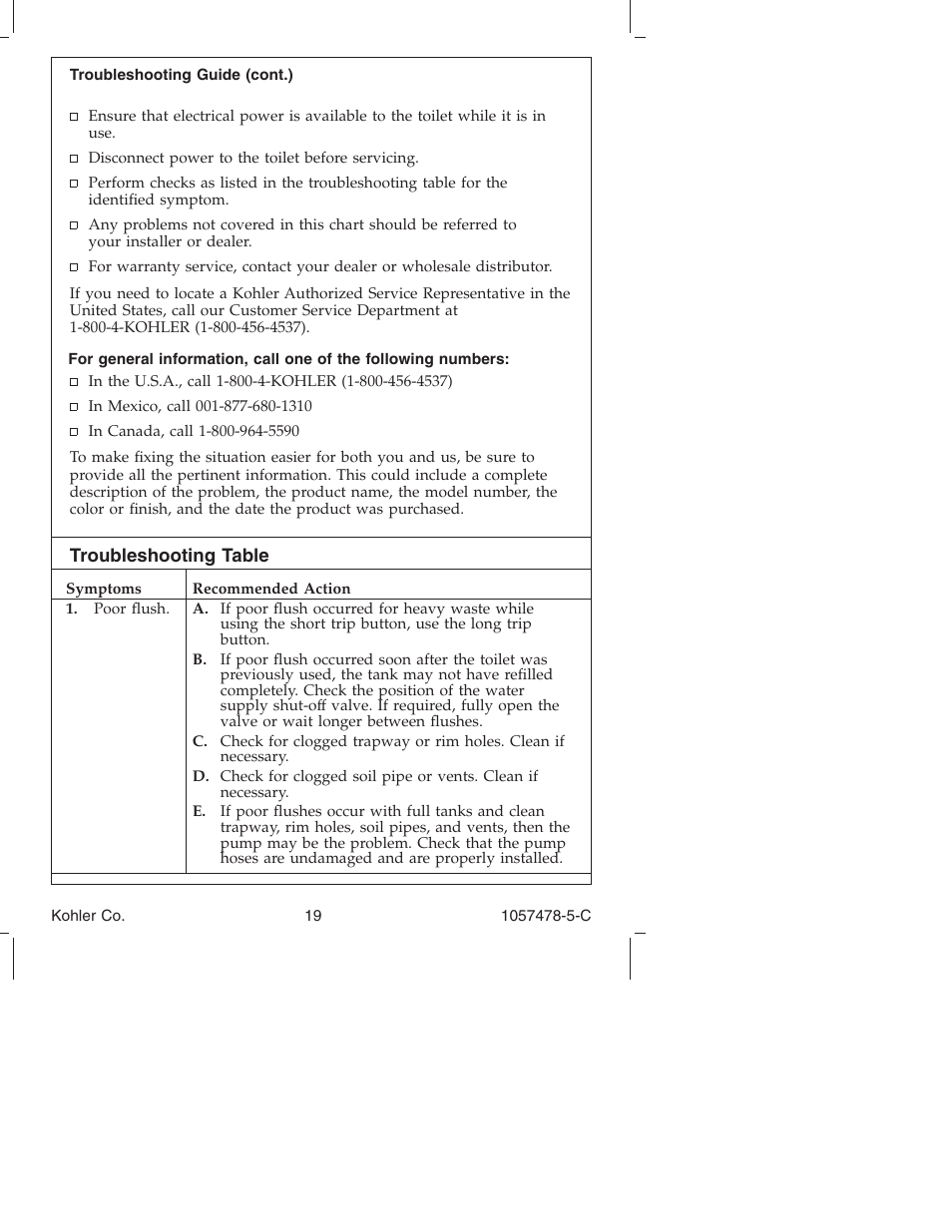 Kohler K-3393 User Manual | Page 19 / 76