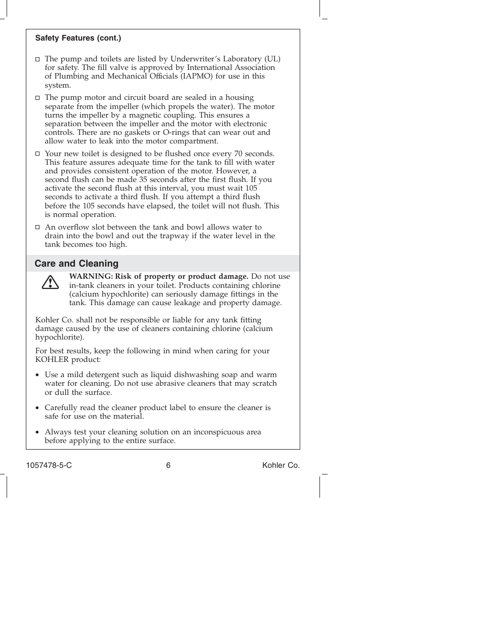 Kohler K-3393 User Manual | Page 6 / 76