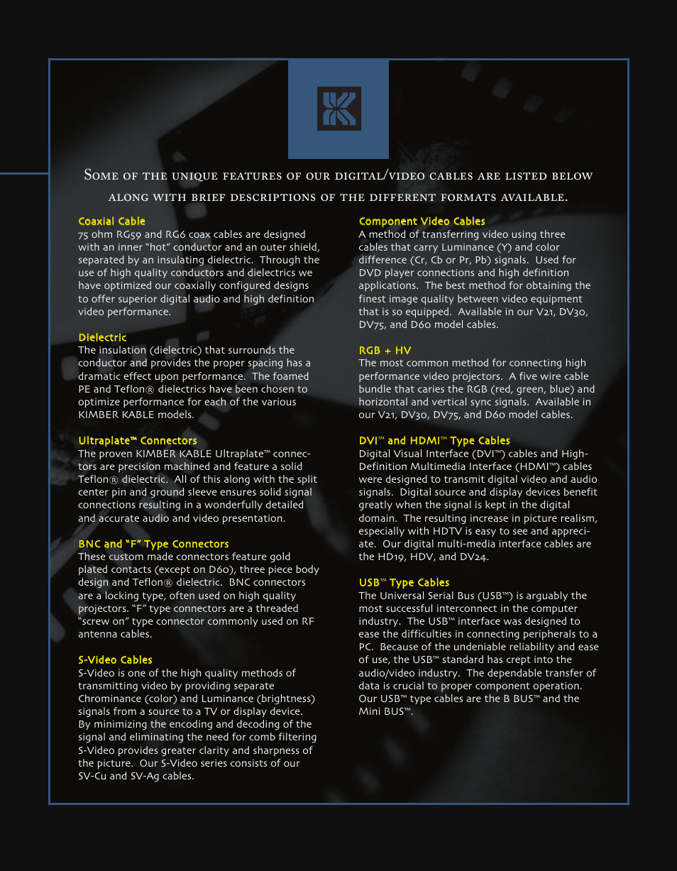 Kimber Kable Music Harmony with Science PowerKordsTM User Manual | Page 21 / 84