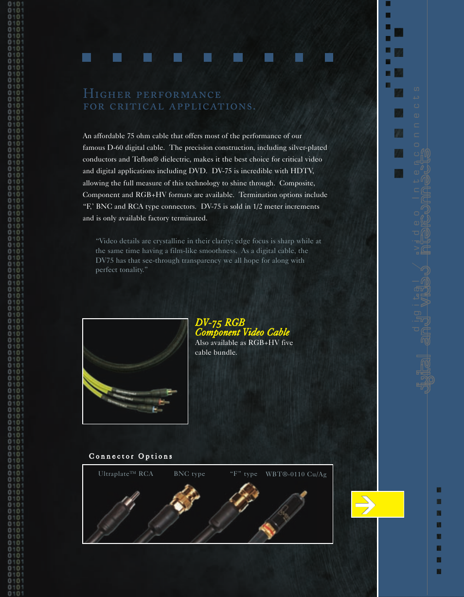 Digital and video interconnects, Higher performance for critical applications | Kimber Kable Music Harmony with Science PowerKordsTM User Manual | Page 29 / 84