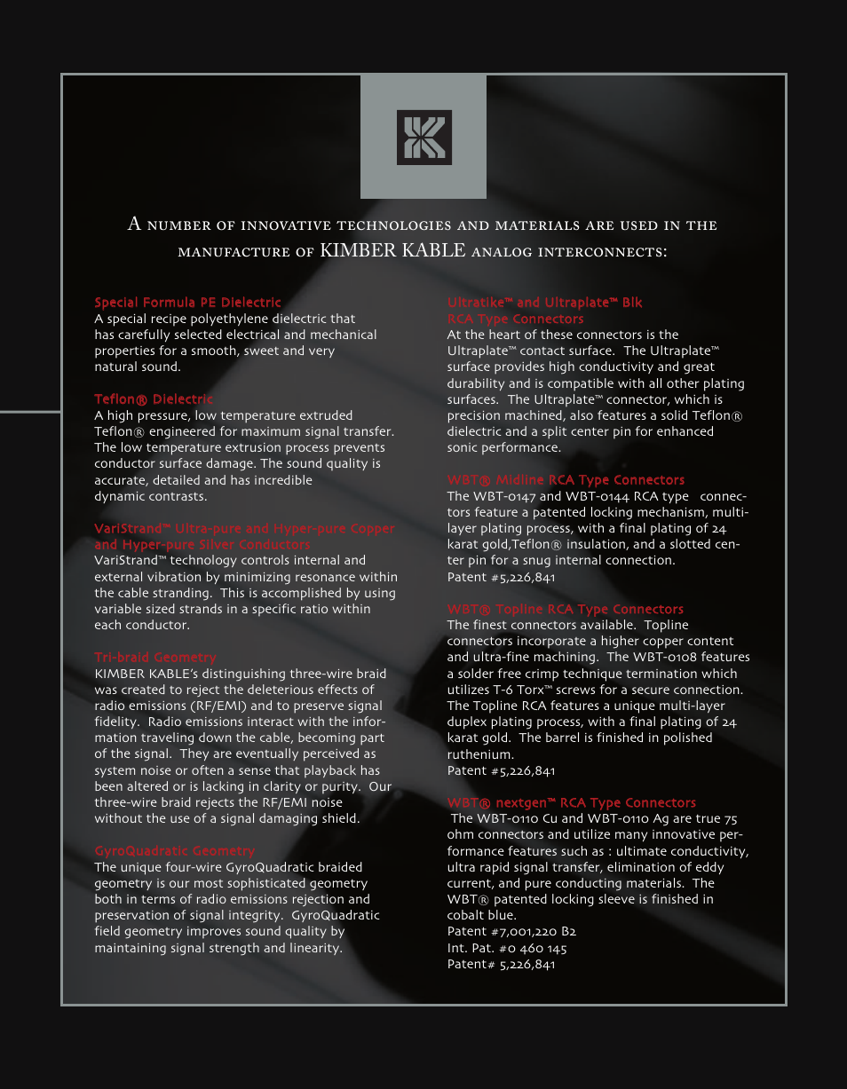Kimber Kable Music Harmony with Science PowerKordsTM User Manual | Page 5 / 84