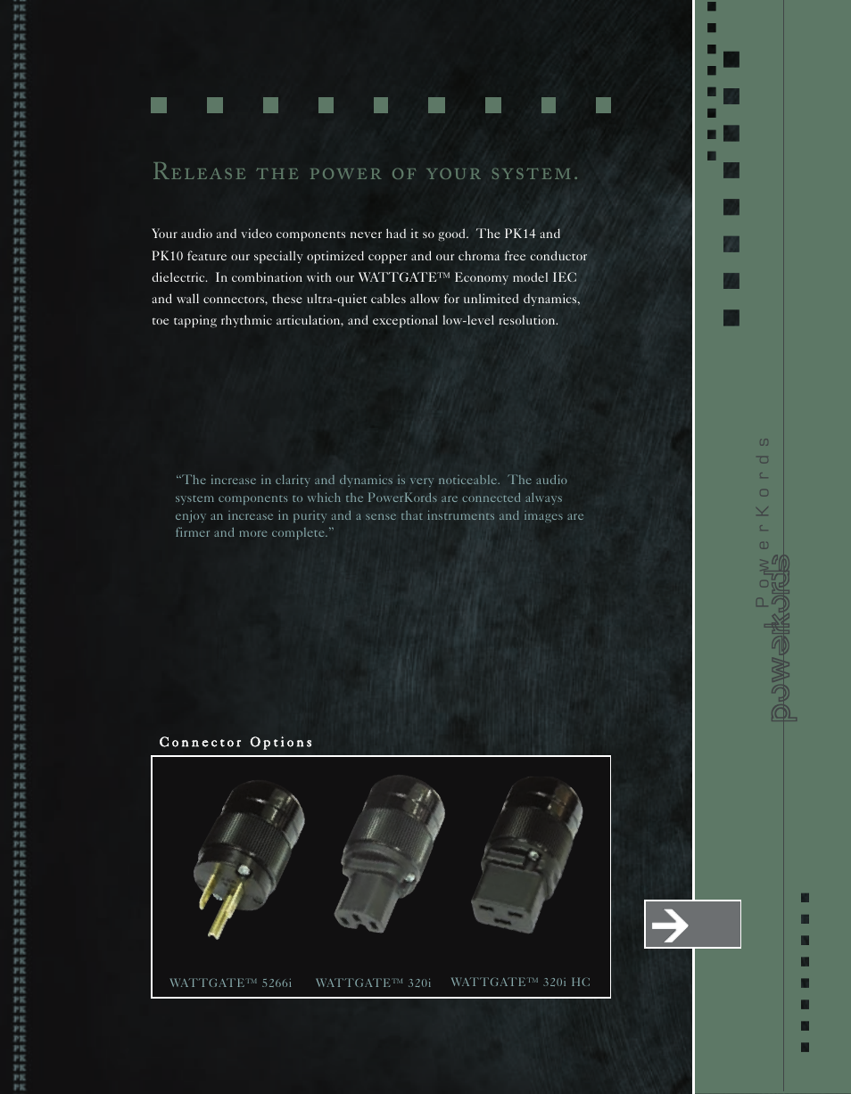 Powerkords, Release the power of your system | Kimber Kable Music Harmony with Science PowerKordsTM User Manual | Page 67 / 84
