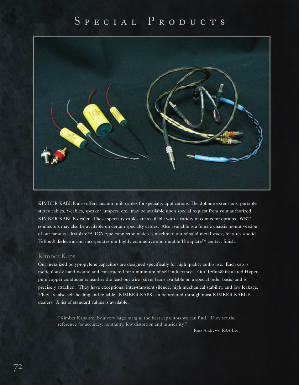 Kimber Kable Music Harmony with Science PowerKordsTM User Manual | Page 74 / 84