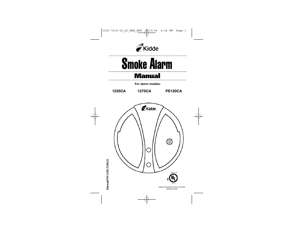 Kidde 1275CA User Manual | 12 pages