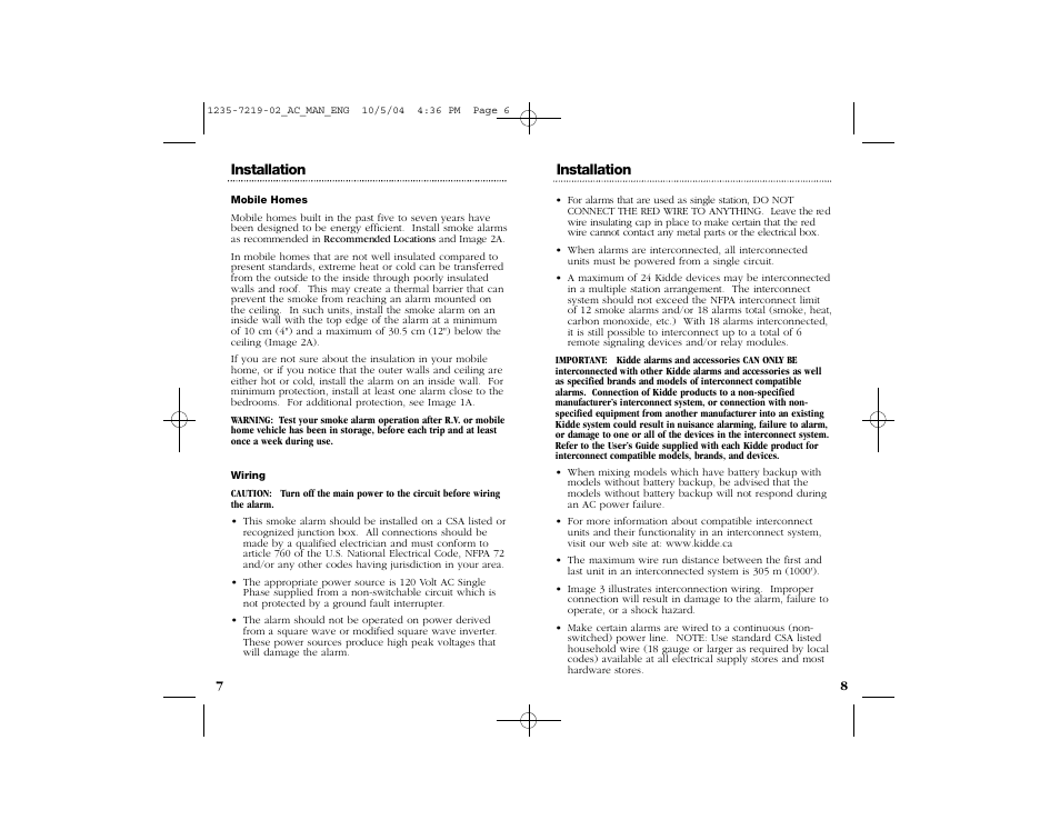Kidde 1275CA User Manual | Page 5 / 12