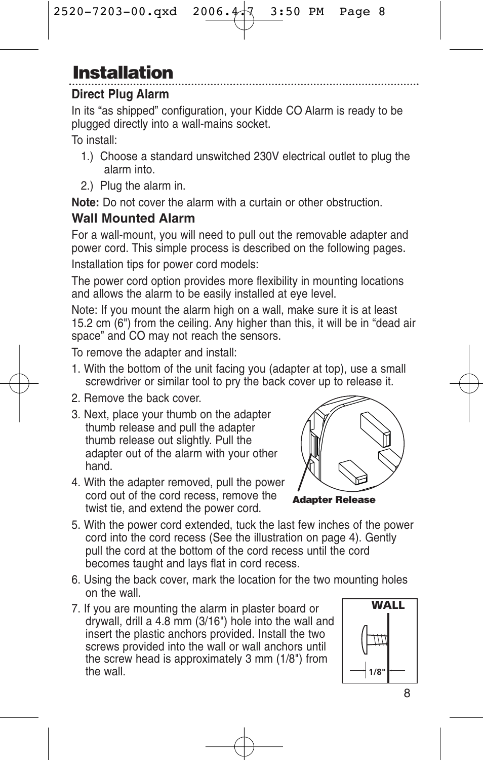 Installation | Kidde KN-COPD-3-UK User Manual | Page 10 / 29