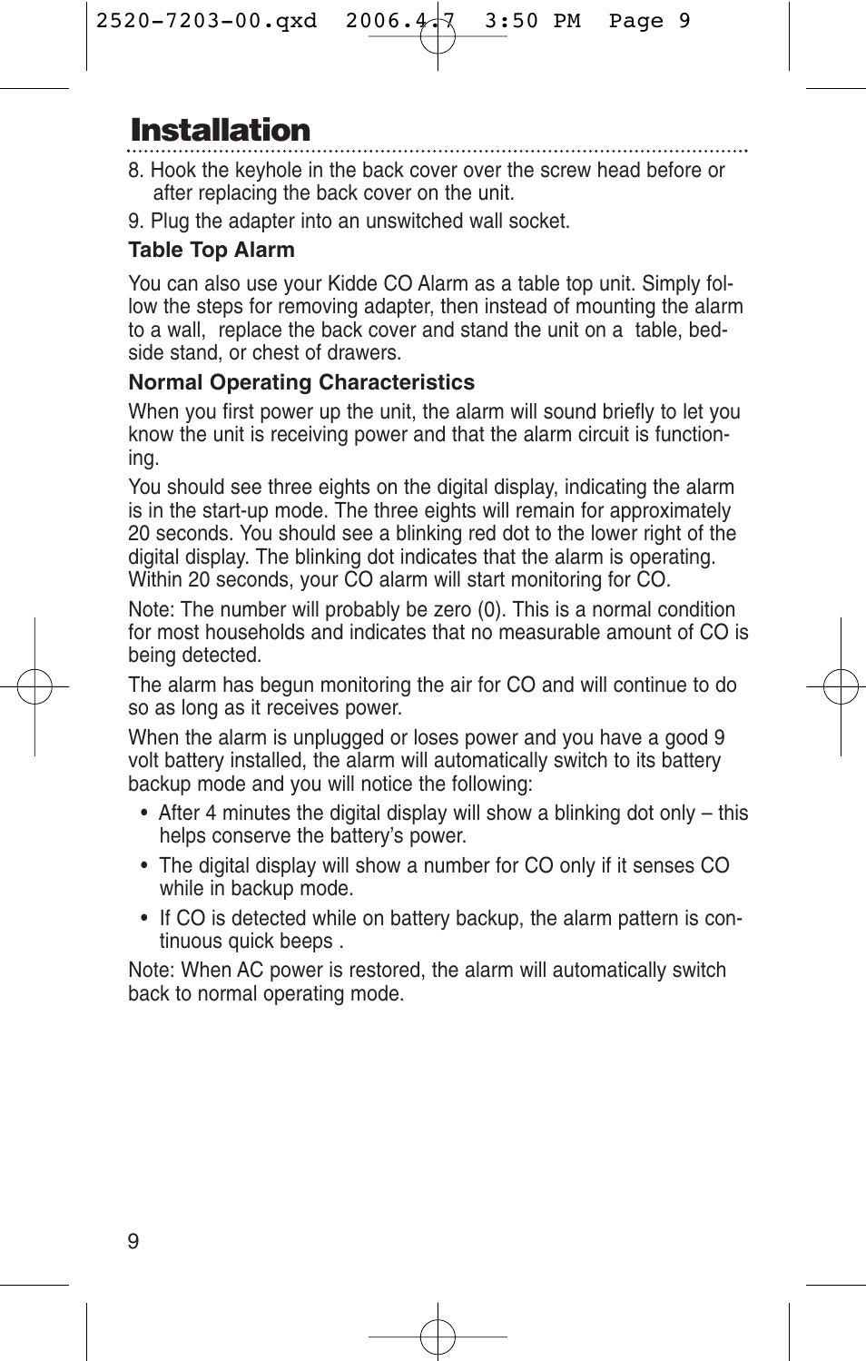 Installation | Kidde KN-COPD-3-UK User Manual | Page 11 / 29