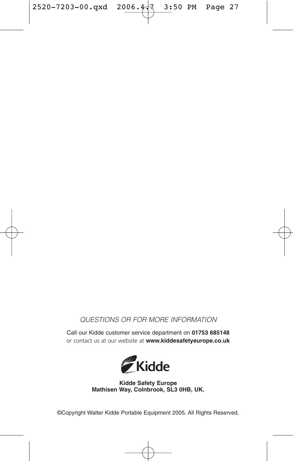 Kidde KN-COPD-3-UK User Manual | Page 29 / 29