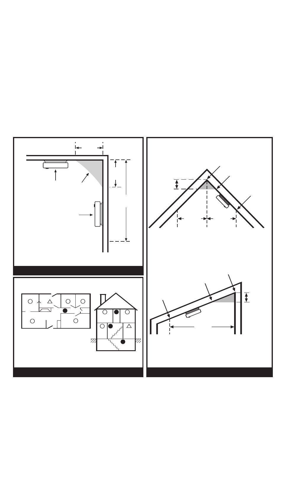 Instalación en casas rodantes, Plan de un solo piso plano de piso múltiple, Figura 2 figura 3 figure 1 | 3 pies, 4 pulg | Kidde Smoke Alarm 914 User Manual | Page 16 / 23