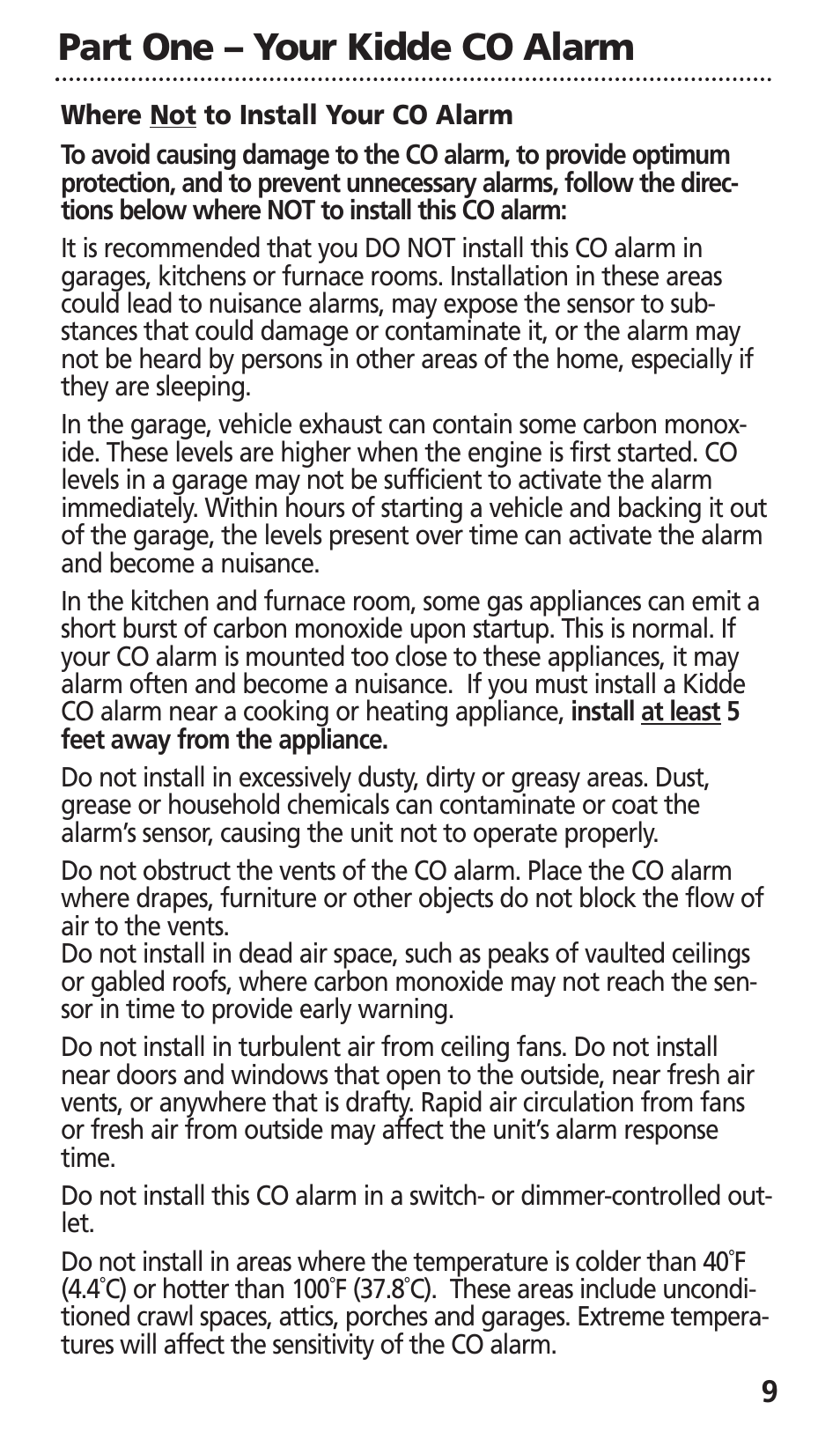 Part one – your kidde co alarm | Kidde KN-COB-LCB-A User Manual | Page 11 / 25