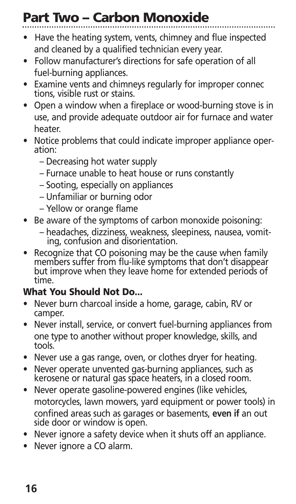 Part two – carbon monoxide | Kidde KN-COB-LCB-A User Manual | Page 18 / 25