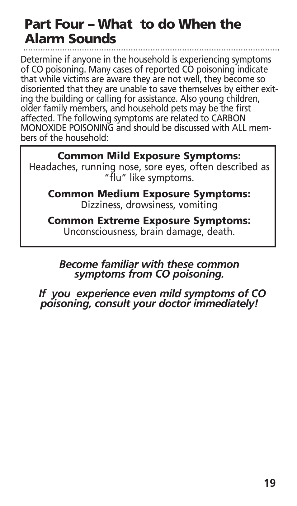 Part four – what to do when the alarm sounds | Kidde KN-COB-LCB-A User Manual | Page 21 / 25