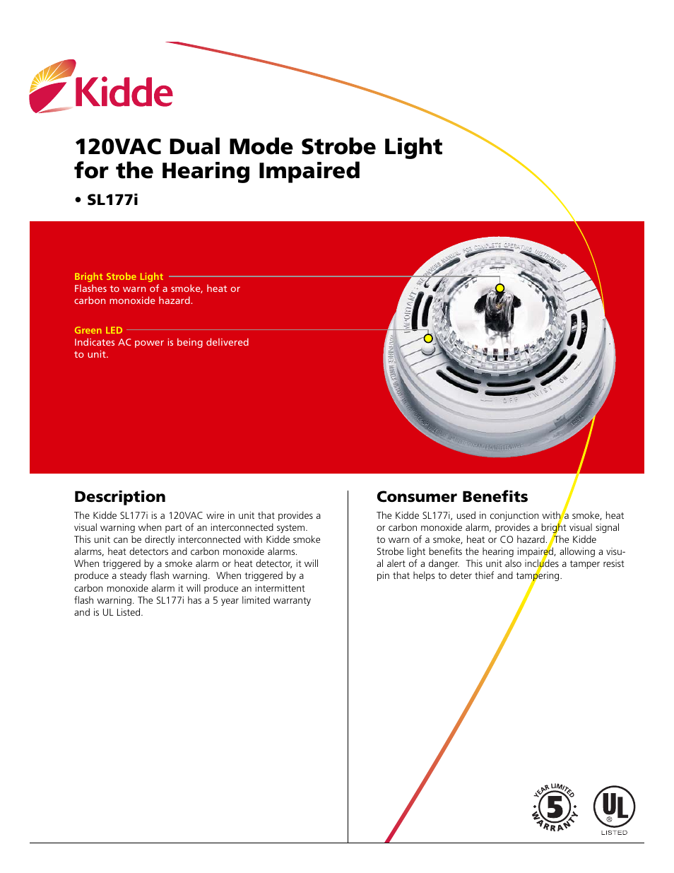 Kidde SL177i User Manual | 2 pages