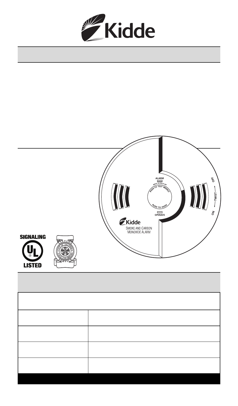 Kidde Combination Smoke and Carbon Monoxide Alarm KN-OOSM-IB User Manual | 67 pages