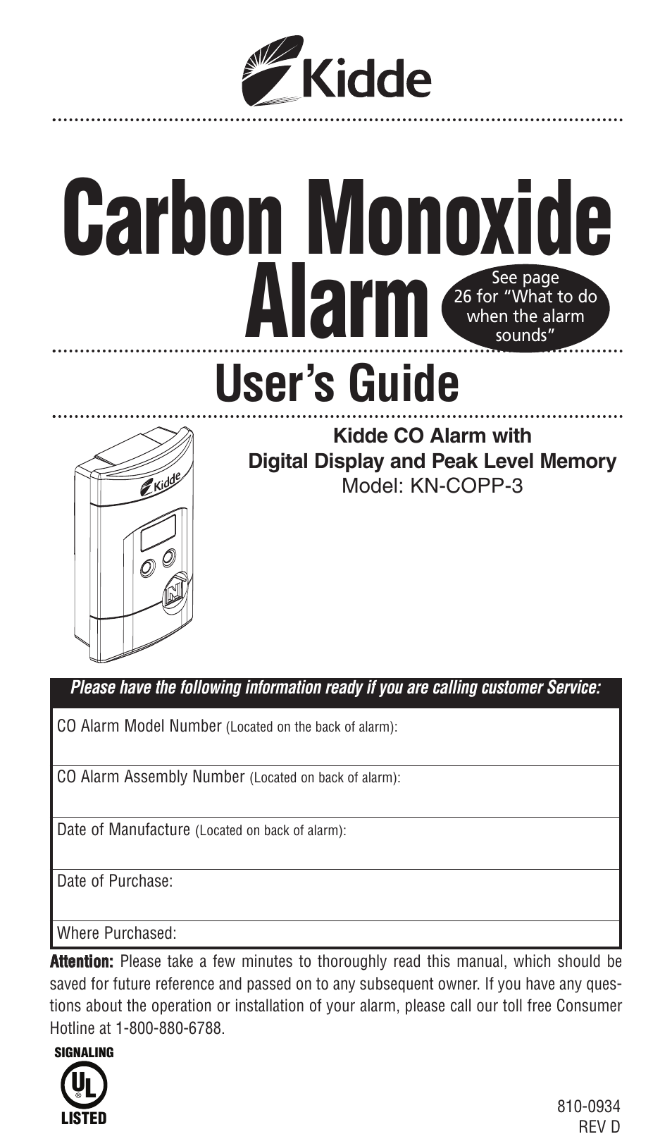 Kidde KN-COPP-3 User Manual | 32 pages