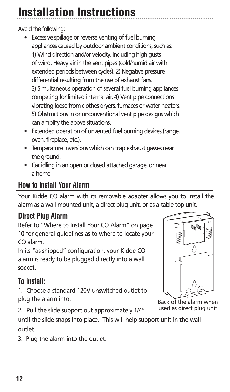Installation instructions | Kidde KN-COPP-3 User Manual | Page 12 / 32