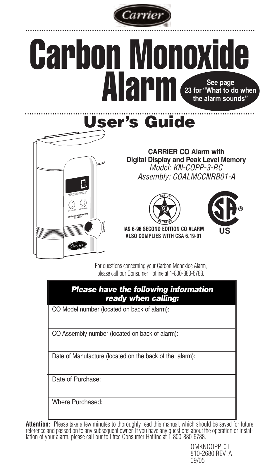 Kidde KN-COPP-3-RC User Manual | 35 pages