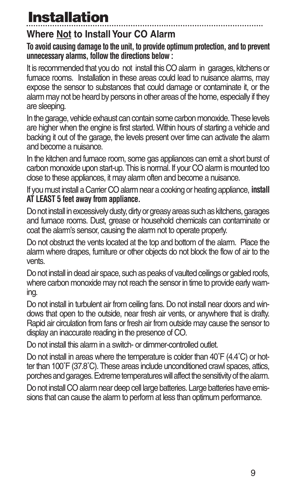 Installation | Kidde KN-COPP-3-RC User Manual | Page 12 / 35