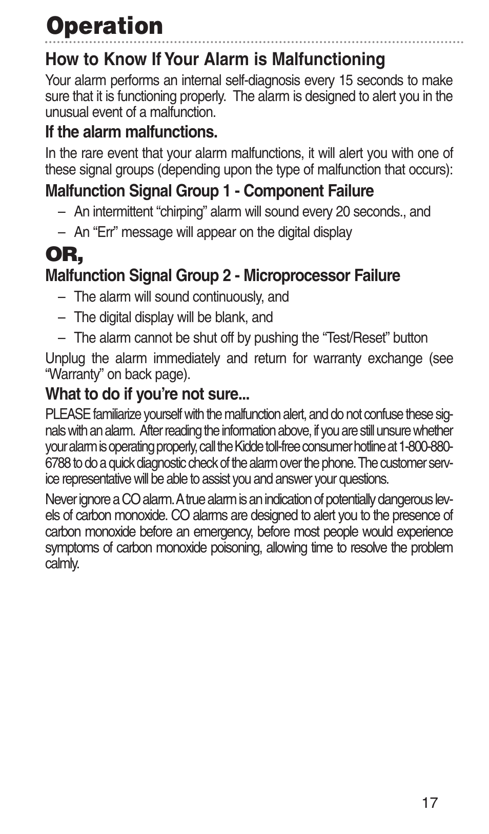 Operation | Kidde KN-COPP-3-RC User Manual | Page 21 / 35