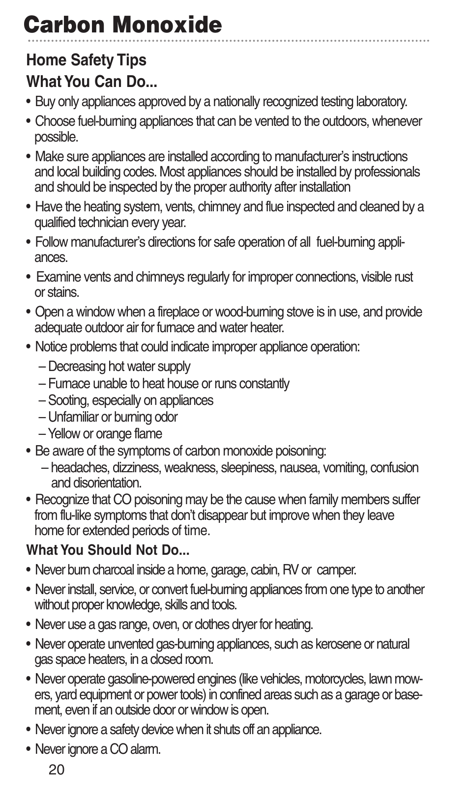 Carbon monoxide | Kidde KN-COPP-3-RC User Manual | Page 24 / 35