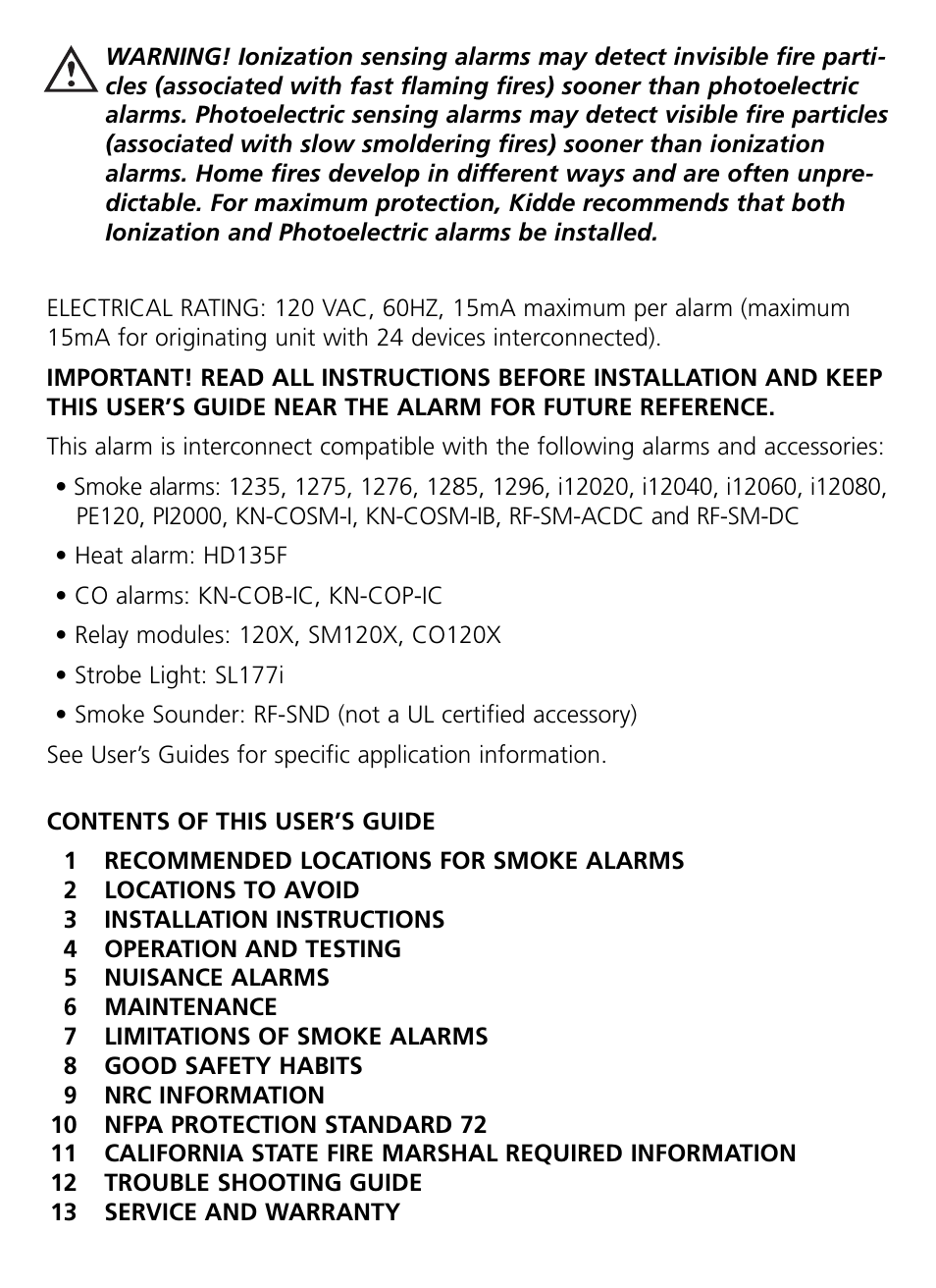 Kidde RF-SM-ACDC User Manual | Page 3 / 22